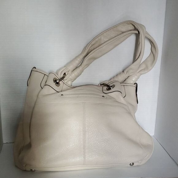 B MAKOWSKY LEATHER BAG HOBO CREAM SHOULDER SATCHEL HANDBAG PURSE WOMEN'S WOMAN'S - Picture 3 of 15